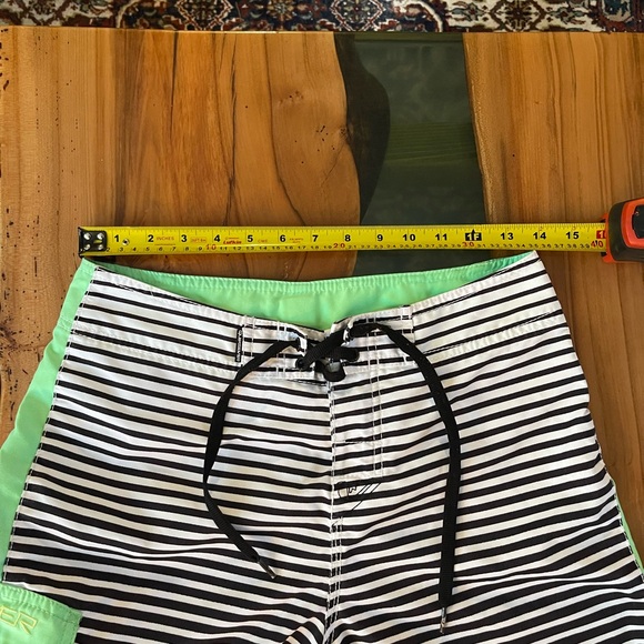 Vintage Quiksilver Striped Board Shorts - Picture 3 of 4